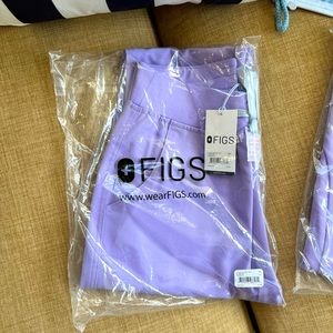 XS Figs Scrubs Bottom: Lavender Dew High-Waist Yola NIB